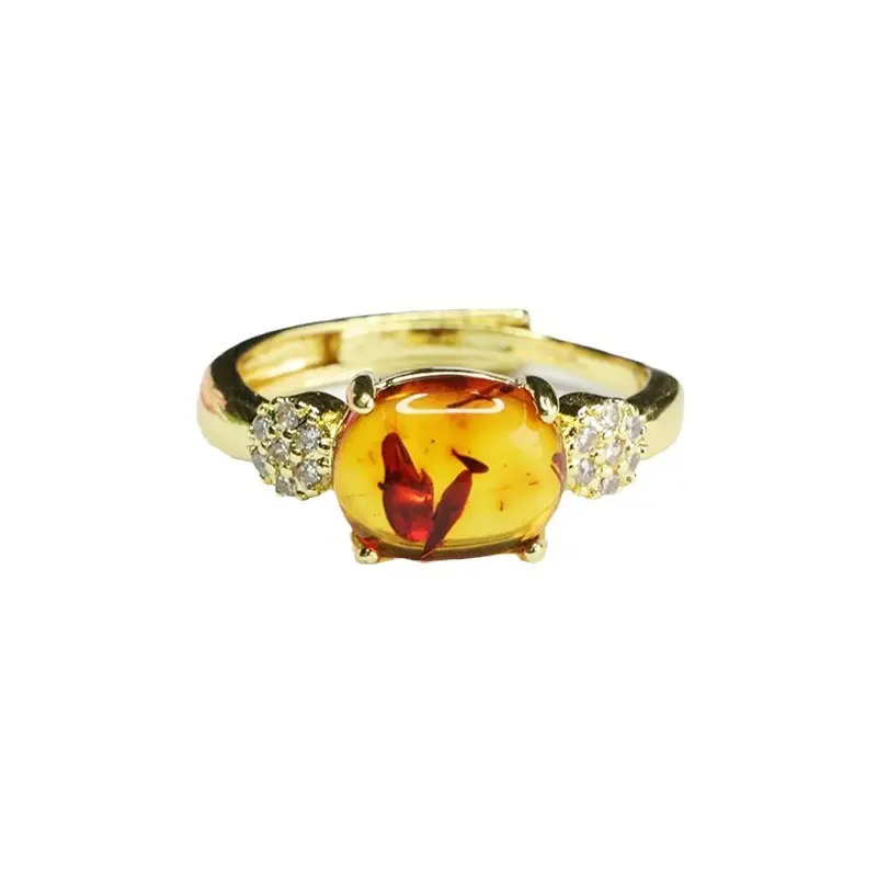 Guan Yu Natural Amber Ring for Women - Image 6