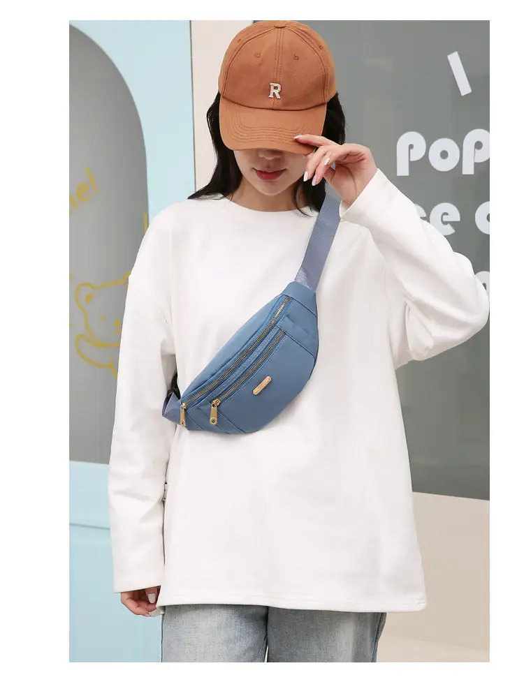 Blue Waterproof Travel Waist Bag for Men Women — feature 17