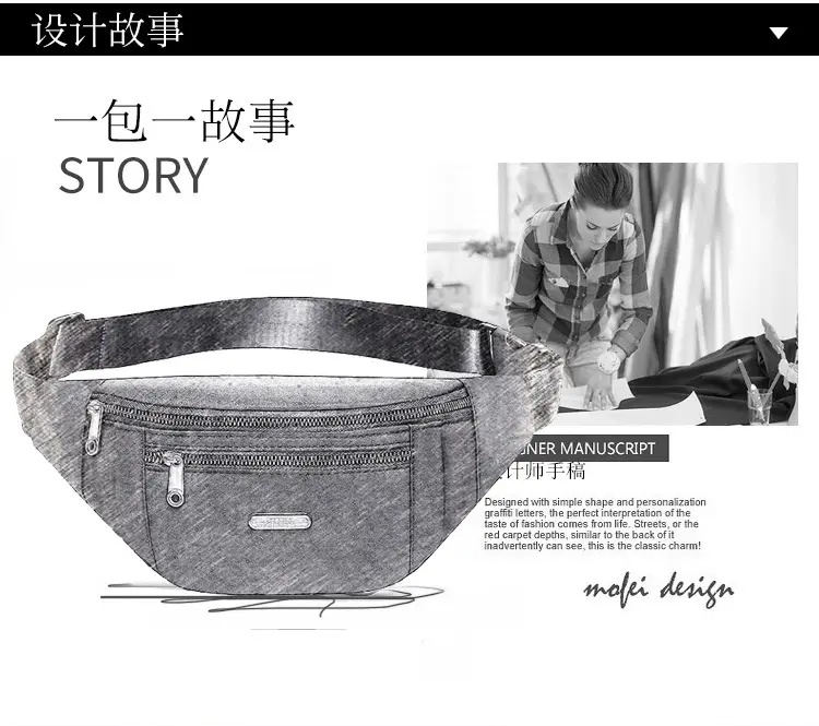 Blue Waterproof Travel Waist Bag for Men Women — feature 7