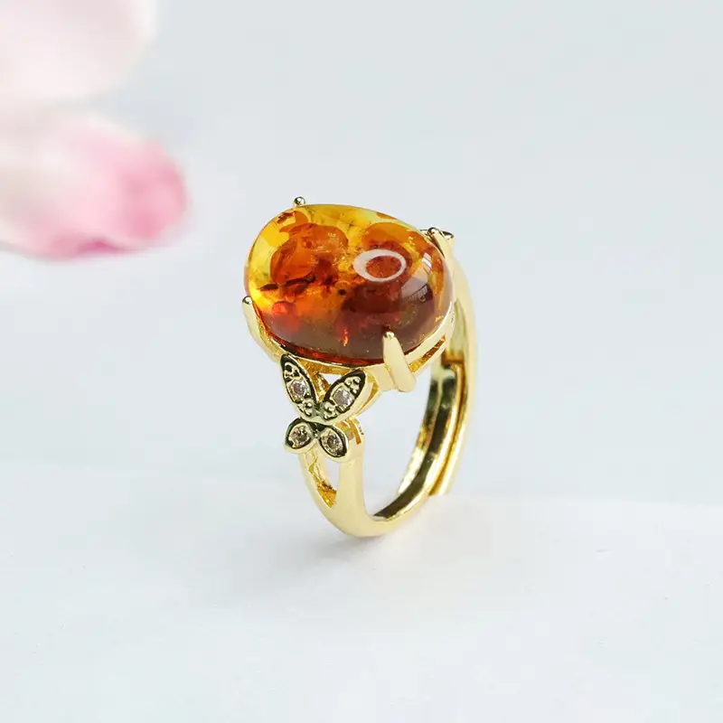 Guan Yu Natural Amber Ring for Women — feature 7