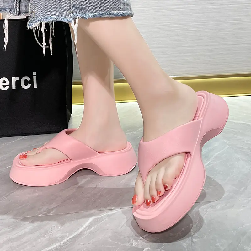 Thick-soled slippers women's summer wear thick-soled flip-flops step on excrement feeling thick-soled slippers eva slippers cross-border explosions - Image 8