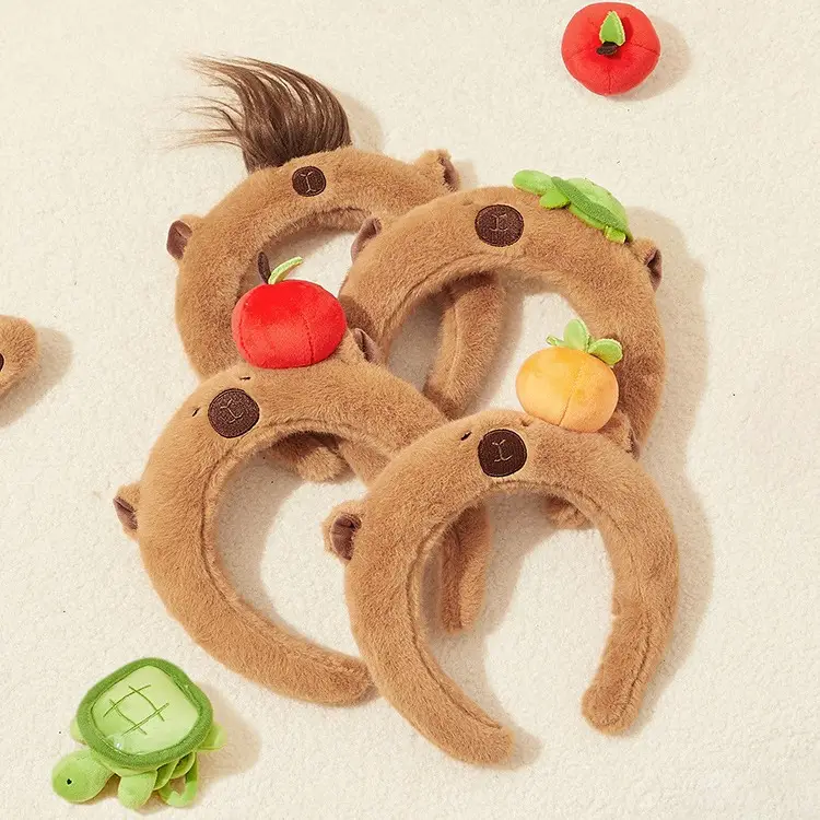 Plush Skull Top Headband with Apple Decor for Girls - Image 12