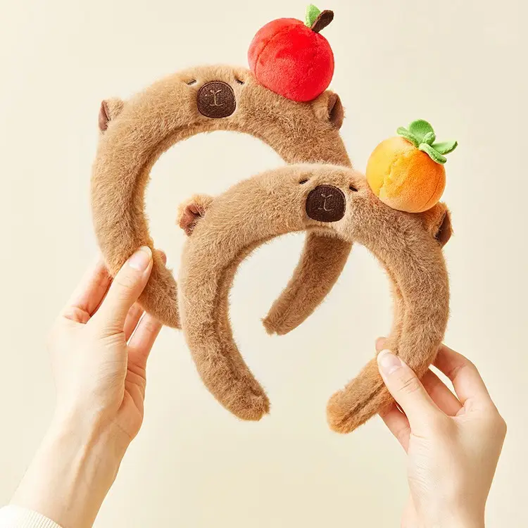 Plush Skull Top Headband with Apple Decor for Girls - Image 13