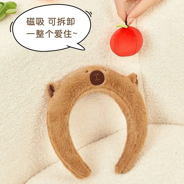 Plush Skull Top Headband with Apple Decor for Girls - Image 15