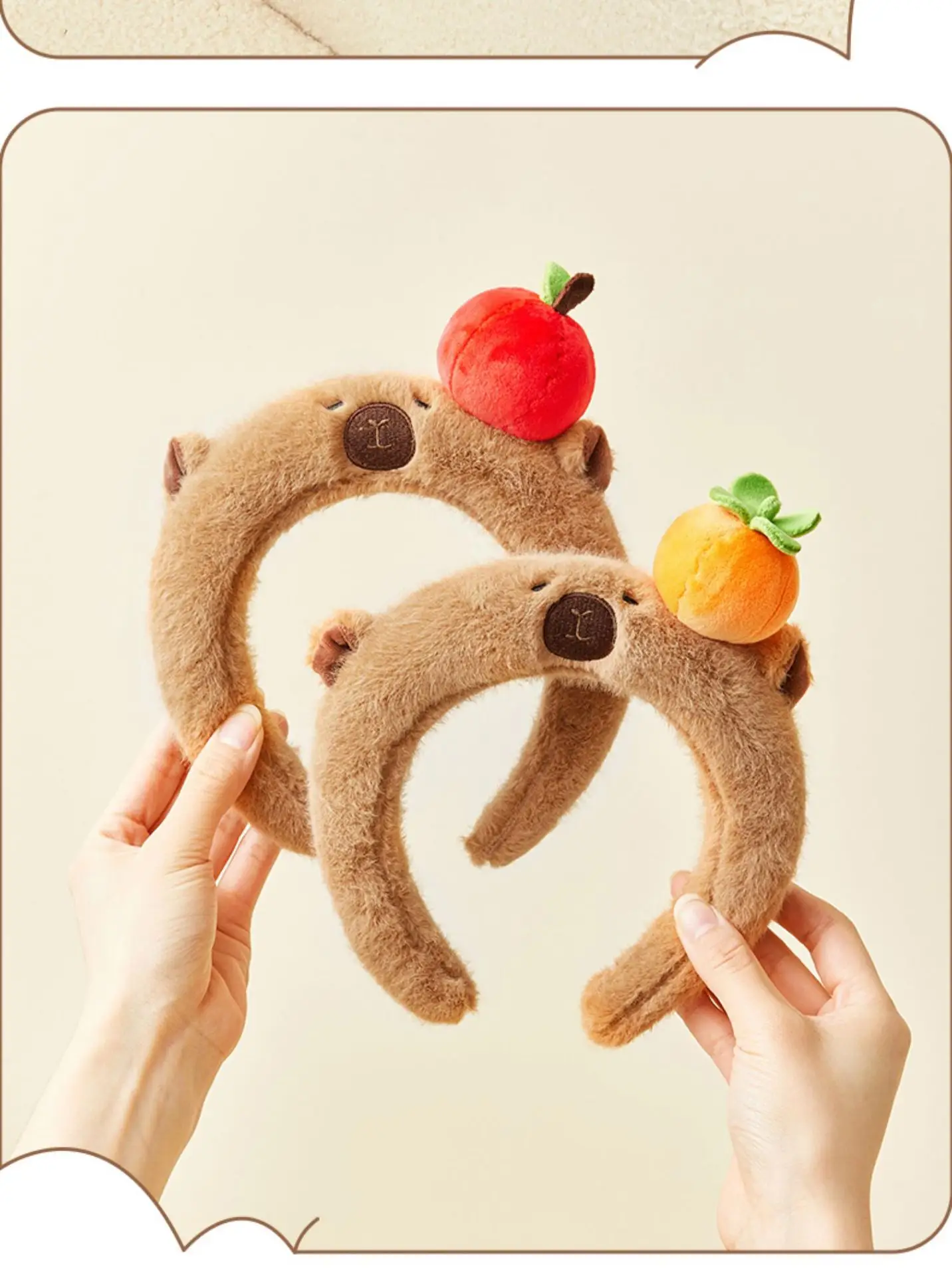 Plush Skull Top Headband with Apple Decor for Girls — feature 7