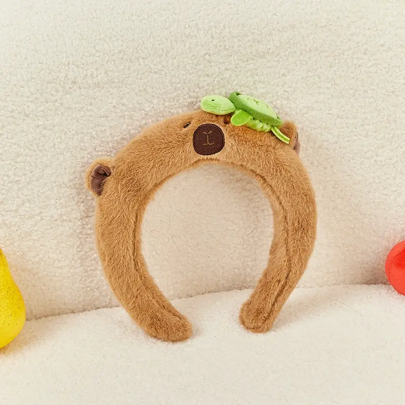 Plush Skull Top Headband with Apple Decor for Girls - Image 4