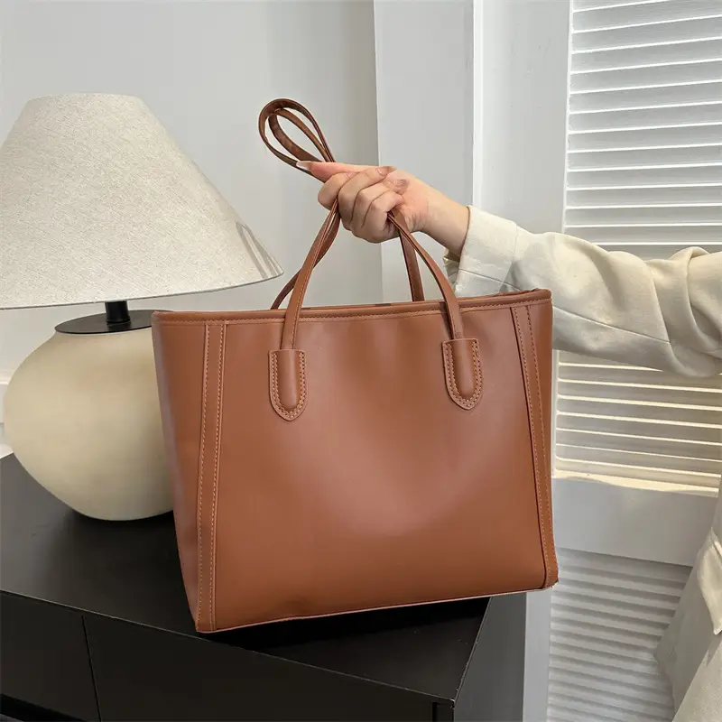 Korean Style Textured Shoulder Bag Brown 2023 - Image 6