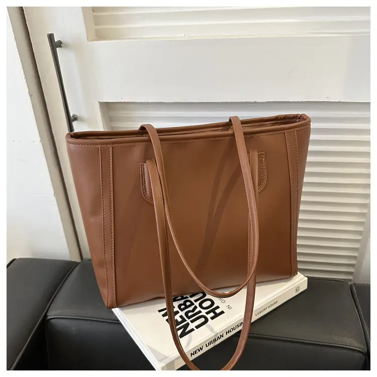 Korean Style Textured Shoulder Bag Brown 2023 — feature 23