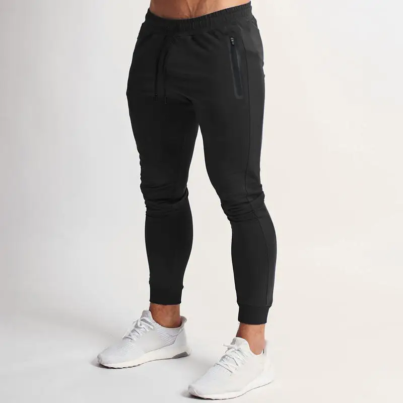 Men's Grey Elastic Fitness Pants Spring Summer Casual — feature 11