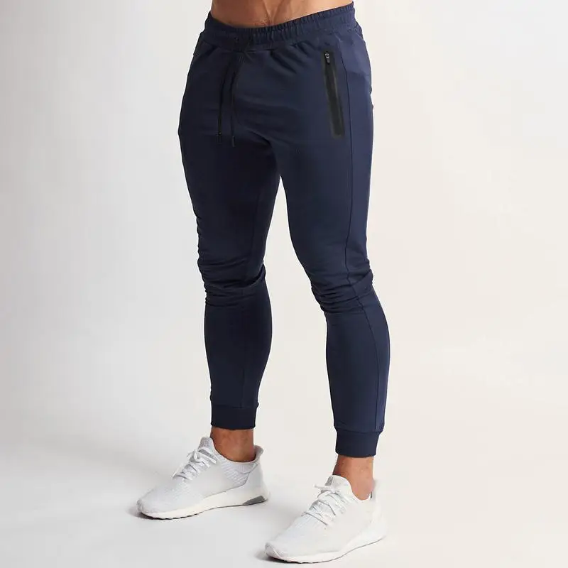 Men's Grey Elastic Fitness Pants Spring Summer Casual — feature 4