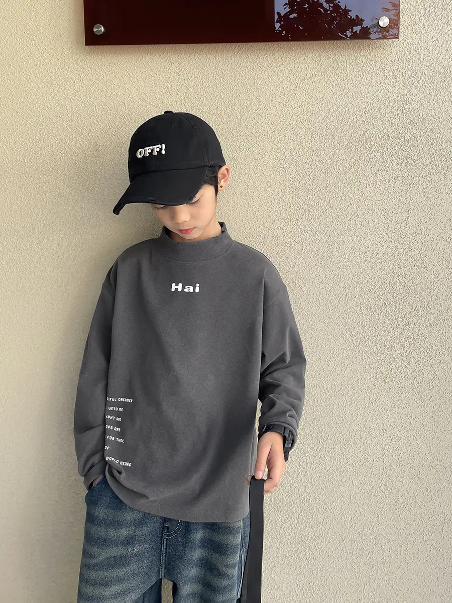 Boys Long Sleeve T-Shirt White German Velvet 2025 - Image 6
