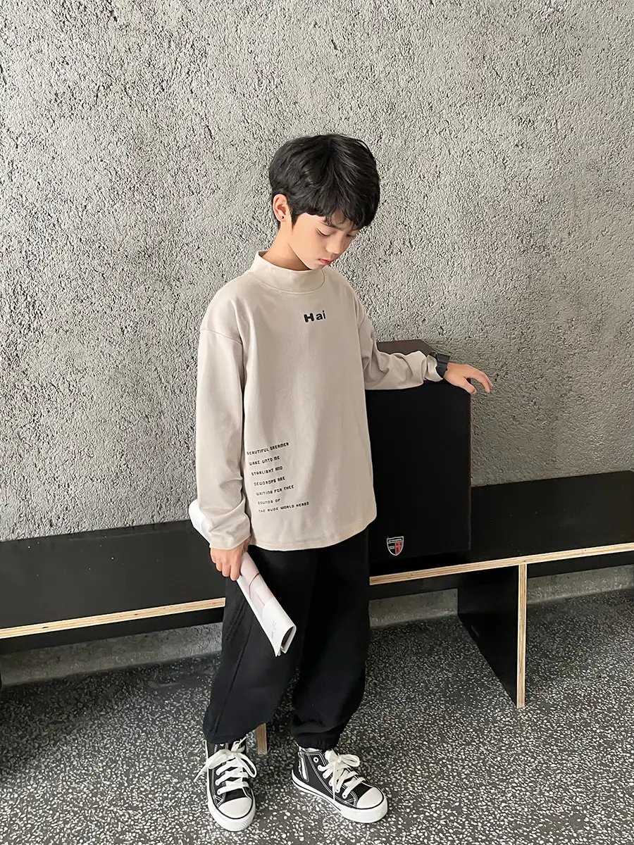 Boys Long Sleeve T-Shirt White German Velvet 2025 - Image 8
