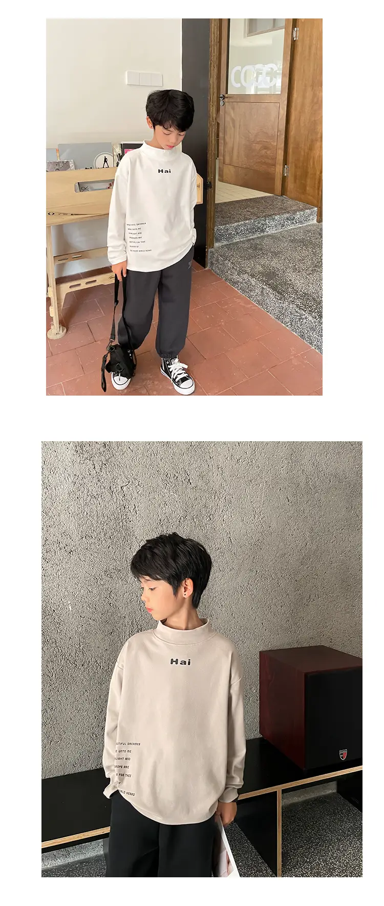 Boys Long Sleeve T-Shirt White German Velvet 2025 — feature 13