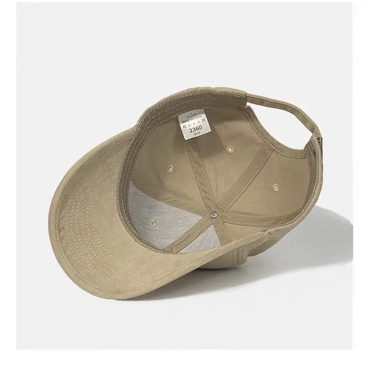 Korean Style Beige Big Head Cap for Women Men — feature 9