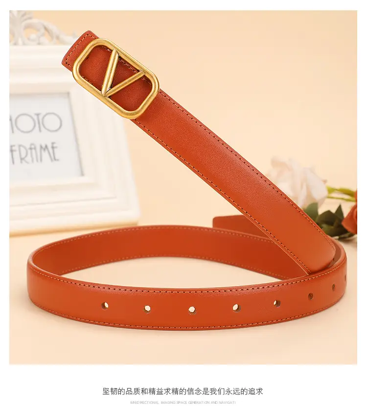 V-Braceled Bronze Belt for Women 100cm — feature 14
