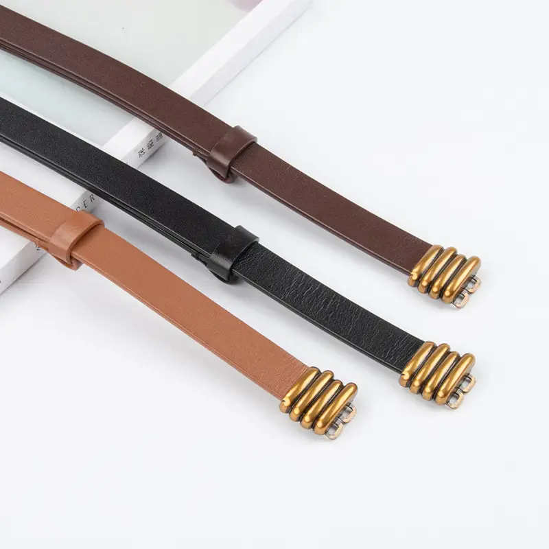 Women's Genuine Leather Belt for Cowhide Dress Coat Jacket Suit