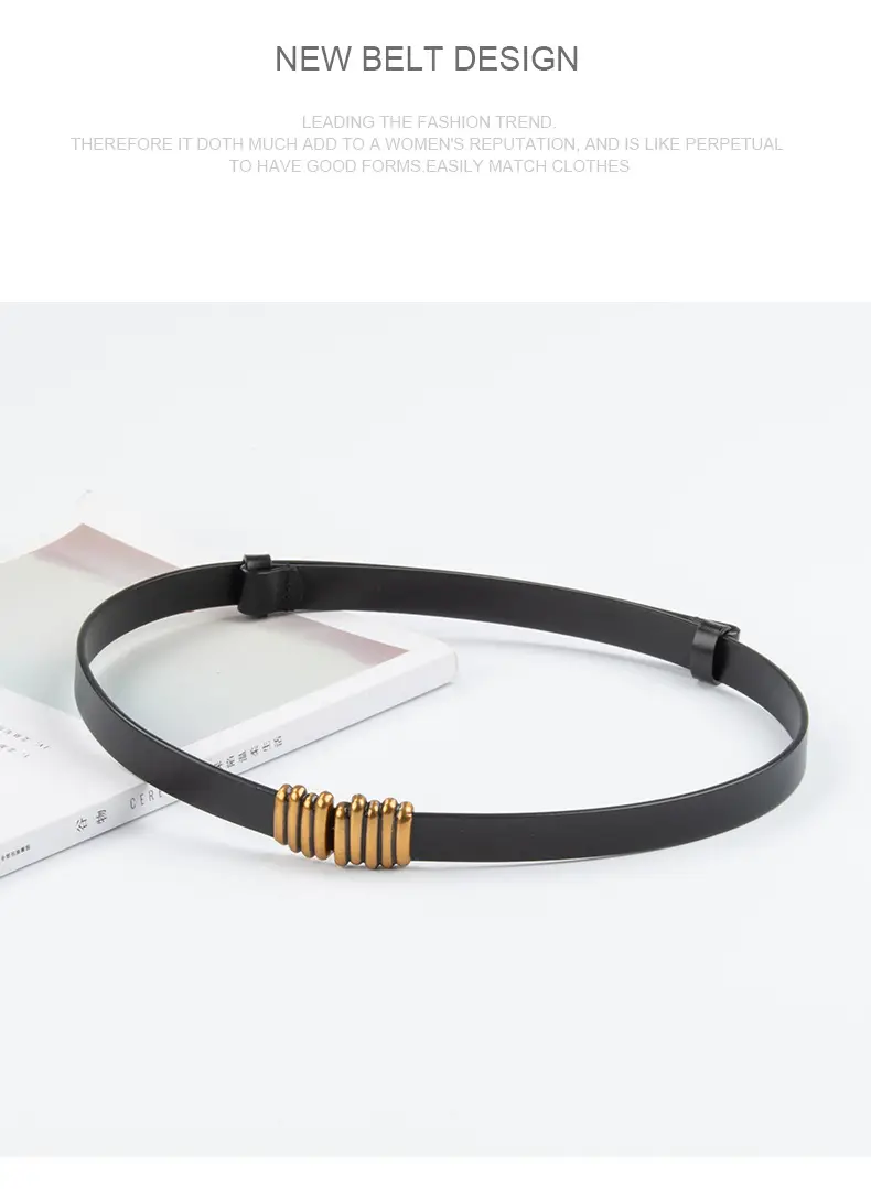 Women's Genuine Leather Belt for Cowhide Dress Coat Jacket Suit — feature 10