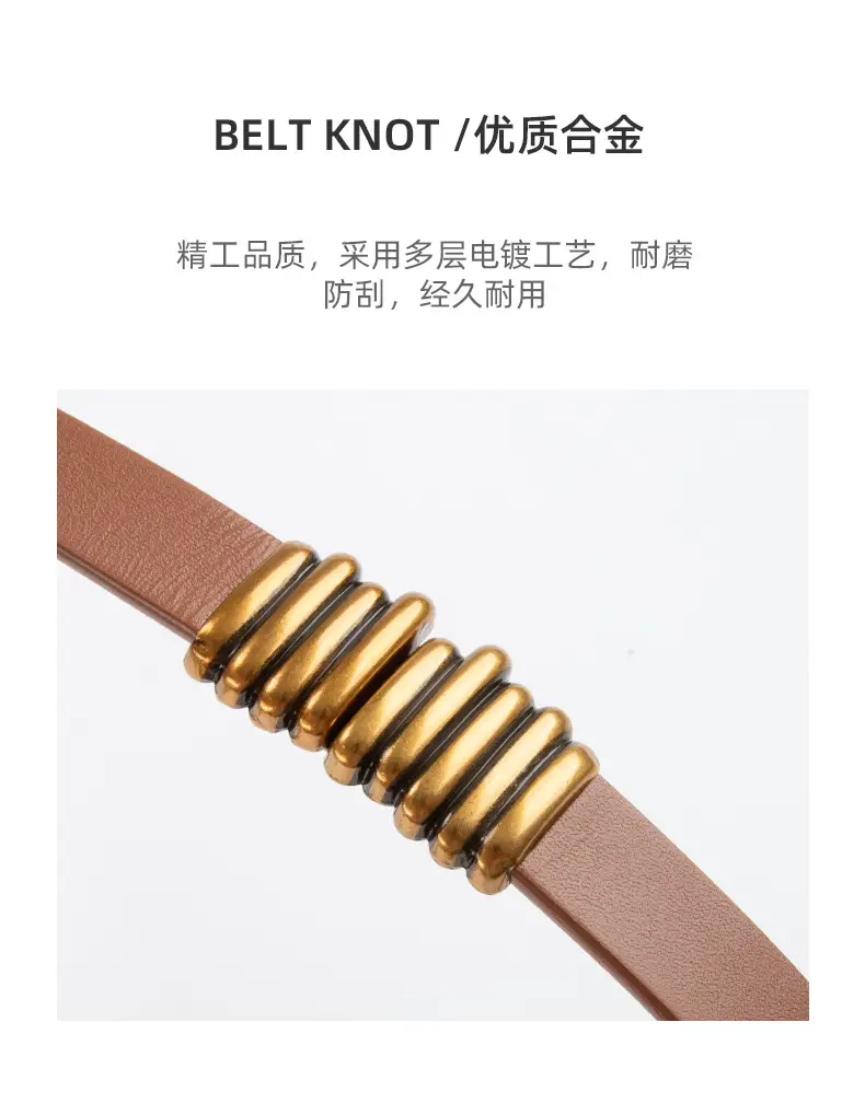 Women's Genuine Leather Belt for Cowhide Dress Coat Jacket Suit — feature 6