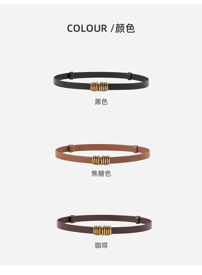 Women's Genuine Leather Belt for Cowhide Dress Coat Jacket Suit — feature 8