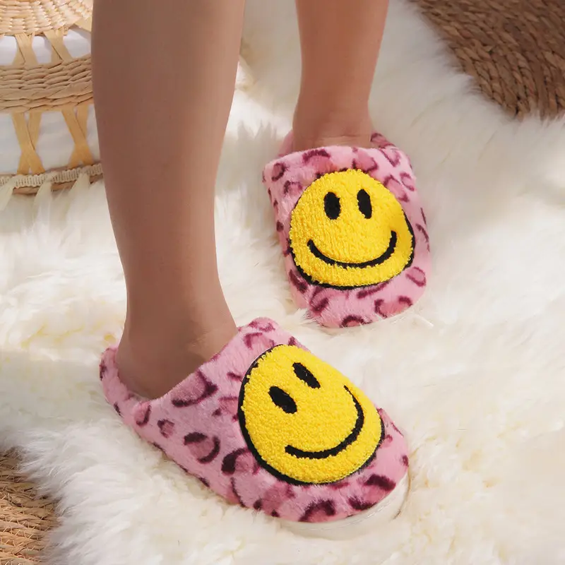 Cross-Border New In-Stock Home Warm Winter Cotton Slippers for Couples, Men and Women, Christmas Towel Embroidered Slippers, Dropshipping