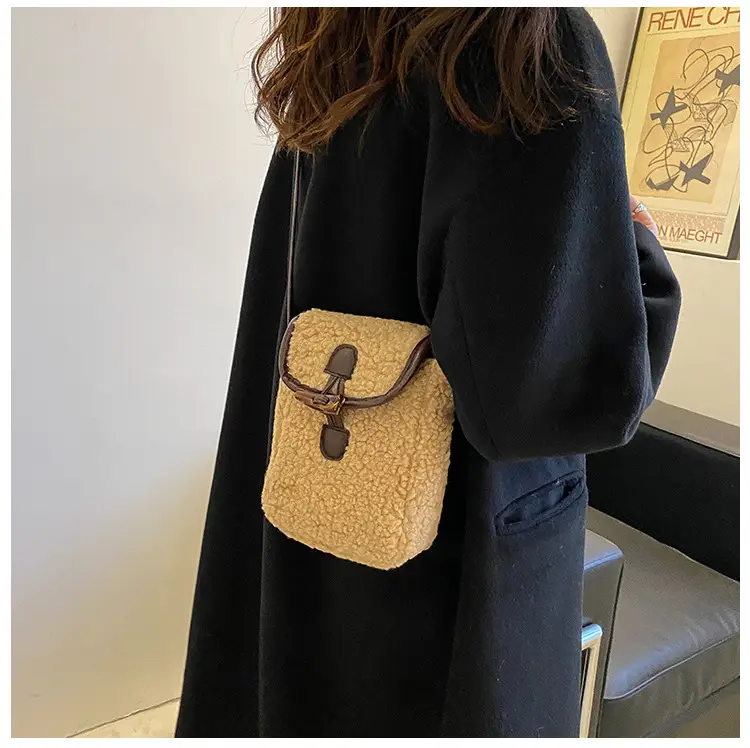 Lamb Wool Shoulder Messenger Bag Women Winter 2023 β feature 13