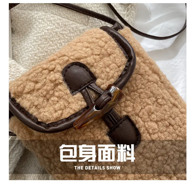 Lamb Wool Shoulder Messenger Bag Women Winter 2023 β feature 3