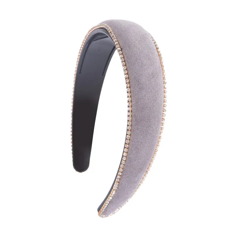 Cross-border rhinestone velvet headbands for women