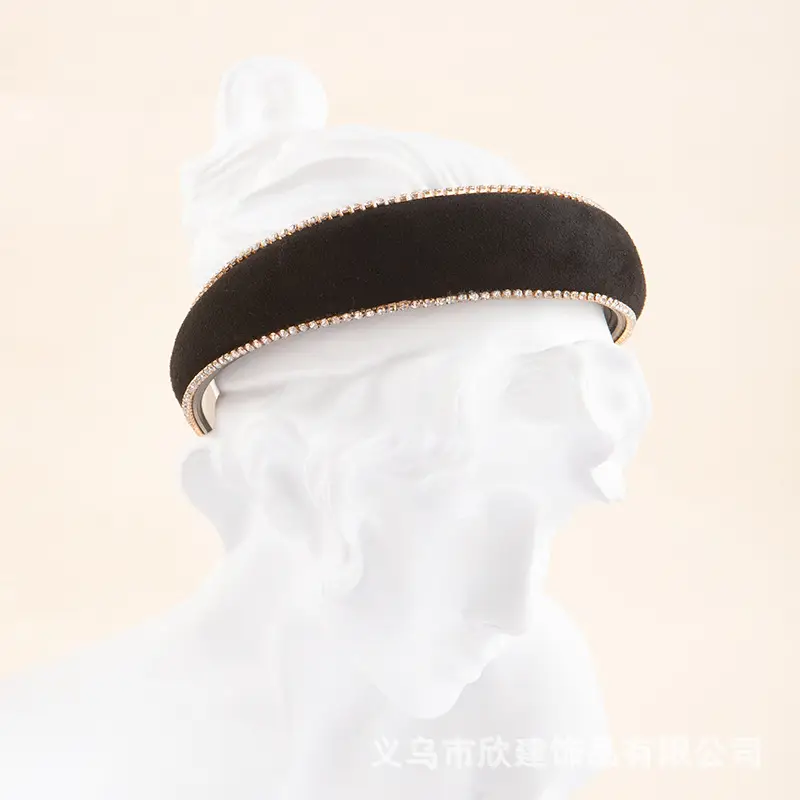 Cross-border rhinestone velvet headbands for women — feature 10