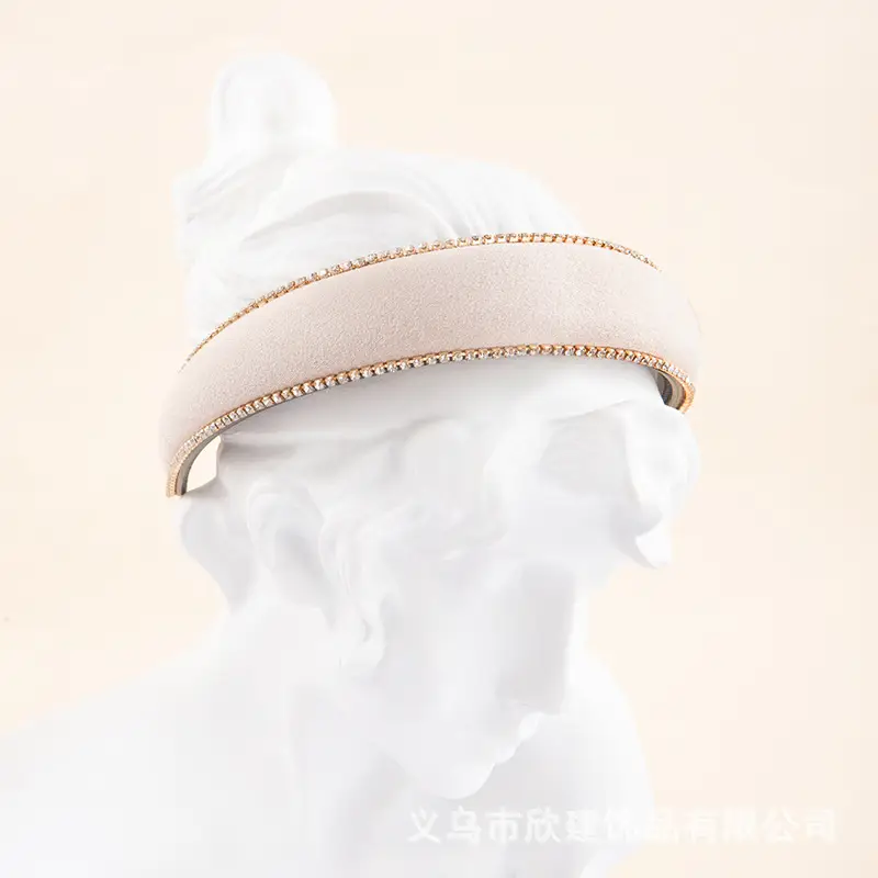Cross-border rhinestone velvet headbands for women — feature 11