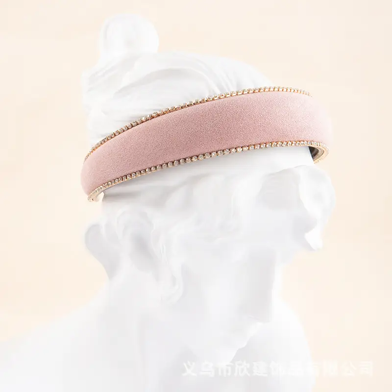 Cross-border rhinestone velvet headbands for women — feature 12