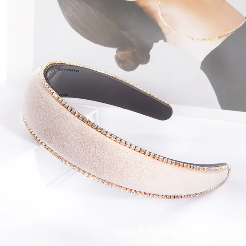 Cross-border rhinestone velvet headbands for women — feature 14