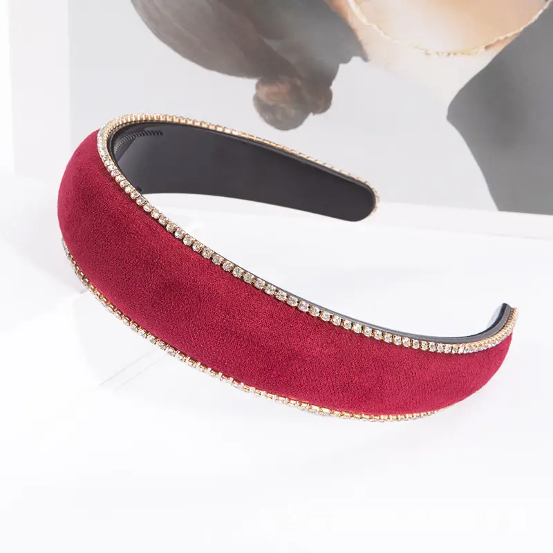 Cross-border rhinestone velvet headbands for women — feature 16