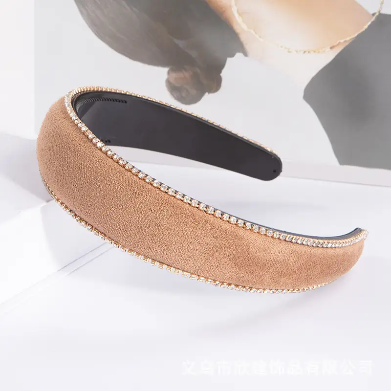 Cross-border rhinestone velvet headbands for women — feature 17