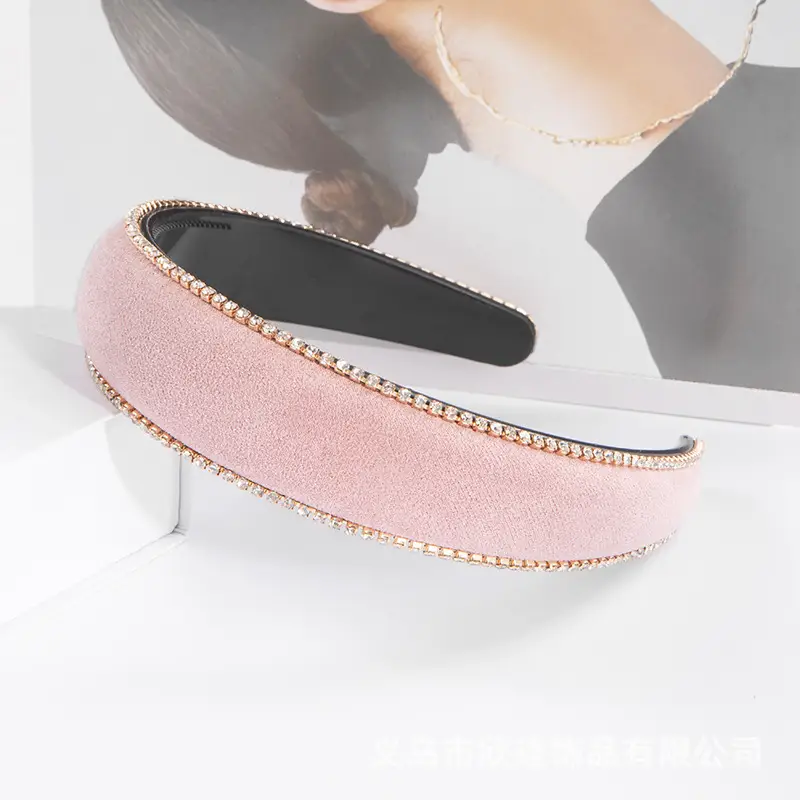Cross-border rhinestone velvet headbands for women — feature 18