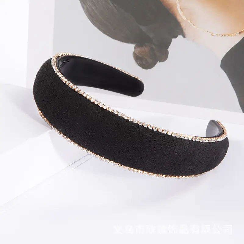 Cross-border rhinestone velvet headbands for women — feature 19