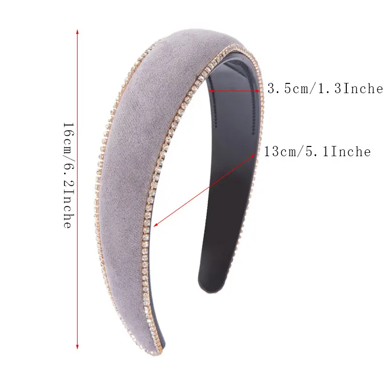 Cross-border rhinestone velvet headbands for women — feature 21