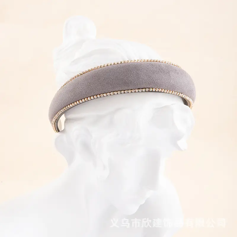 Cross-border rhinestone velvet headbands for women — feature 8