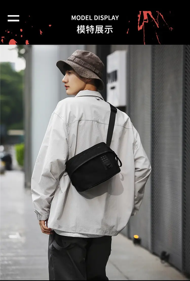 Men's Fashion Chest Bag Mobile Phone Commuter Bag — feature 8