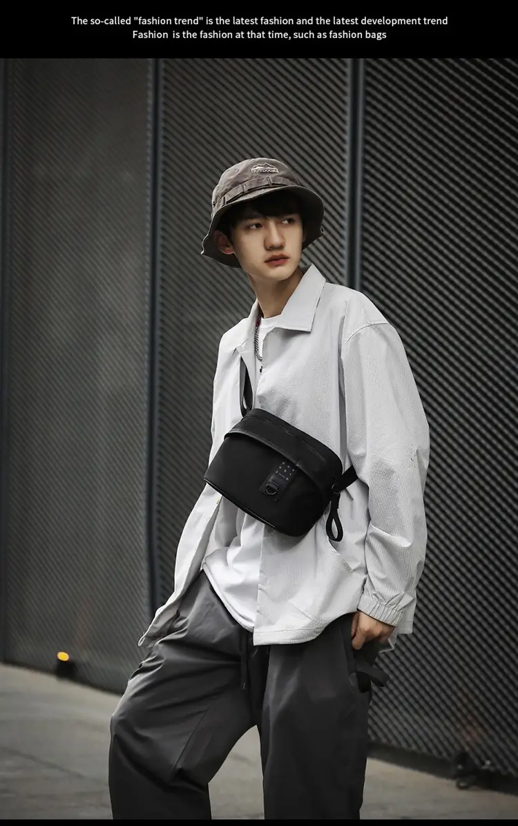 Men's Fashion Chest Bag Mobile Phone Commuter Bag — feature 9
