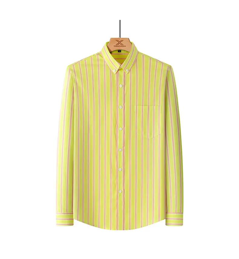 Men Striped Light Blue Loose Sleeve Shirt — feature 10