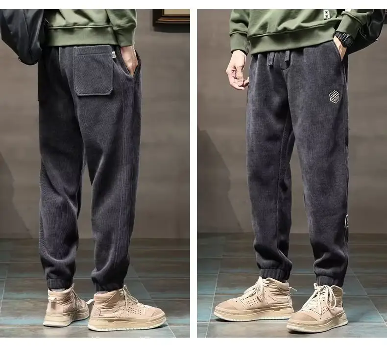 Men Fleece Lined Thickened Sweatpants Winter Warm — feature 13