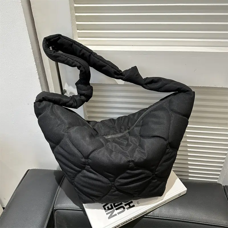 2026 Quilted Cotton Bag for Women Large Capacity Korean Style - Image 6