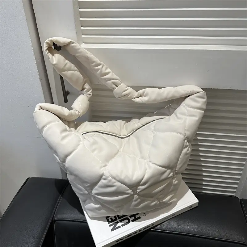 2026 Quilted Cotton Bag for Women Large Capacity Korean Style - Image 8