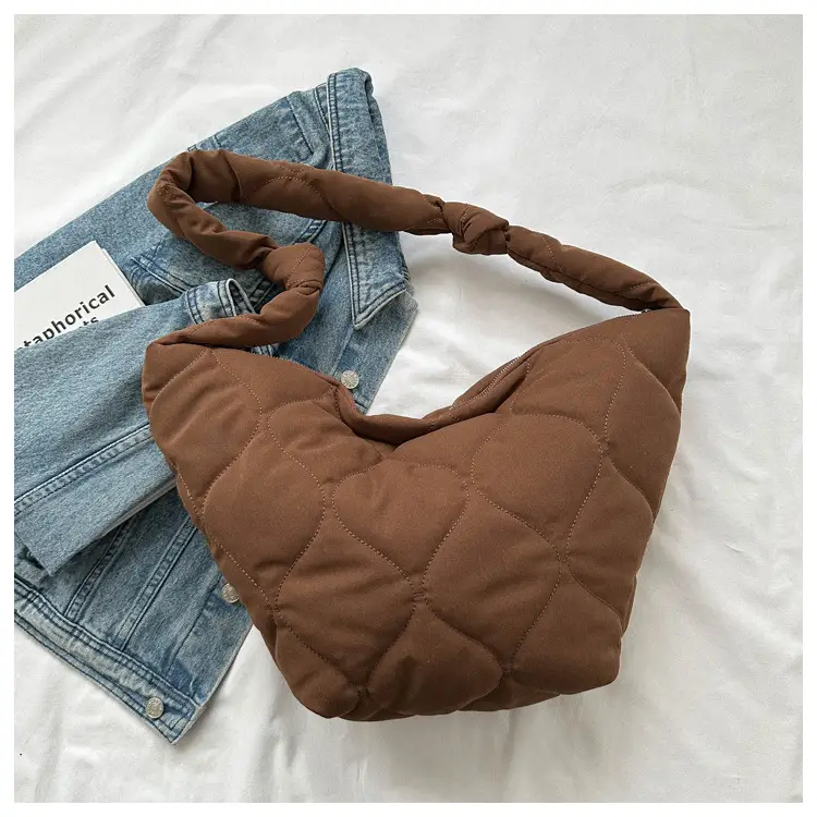 2026 Quilted Cotton Bag for Women Large Capacity Korean Style - Image 4