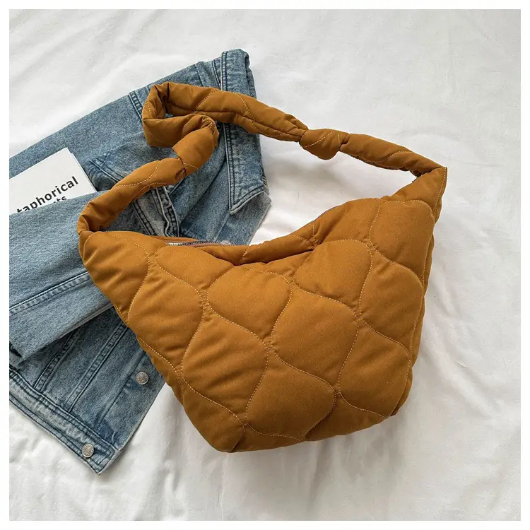 2026 Quilted Cotton Bag for Women Large Capacity Korean Style - Image 5