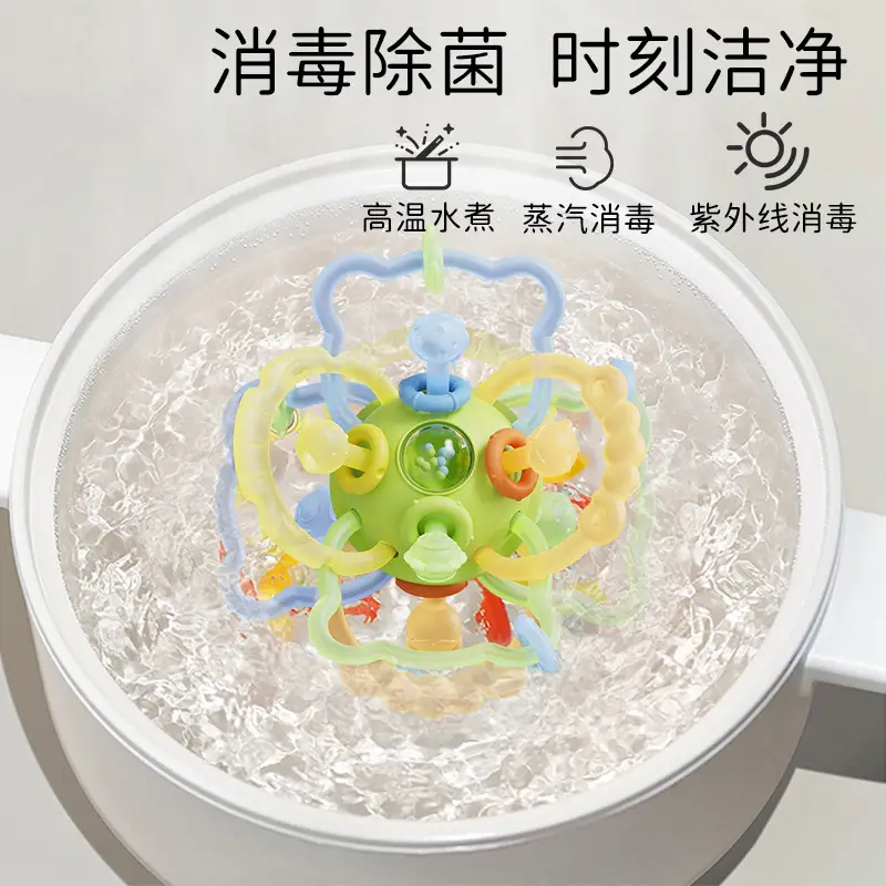 Baby Handball Silicone Bite Rattle Atomic Ball - Image 10
