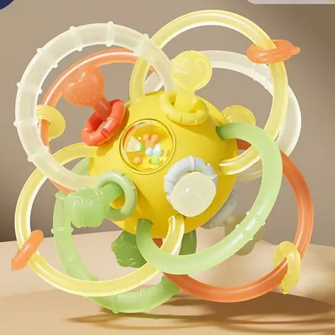Baby Handball Silicone Bite Rattle Atomic Ball - Image 4