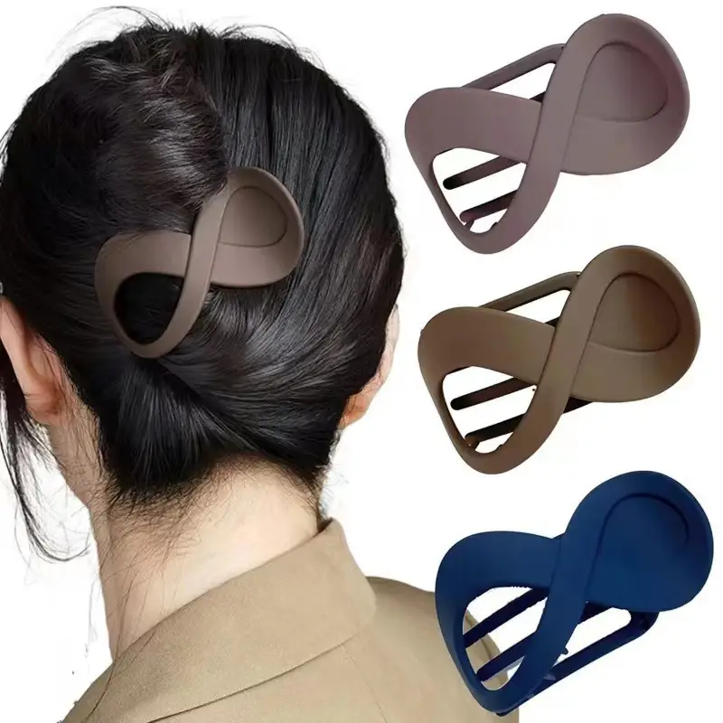 Matte 8-Shape Geometric Hair Clip for Women
