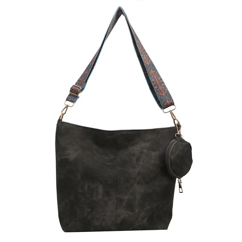 Women's 2023 Winter Retro Shoulder Bag with Embroidered Strap