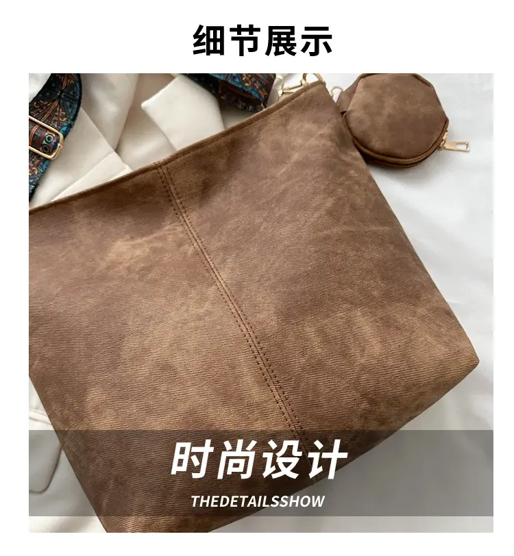 Women's 2023 Winter Retro Shoulder Bag with Embroidered Strap — feature 2